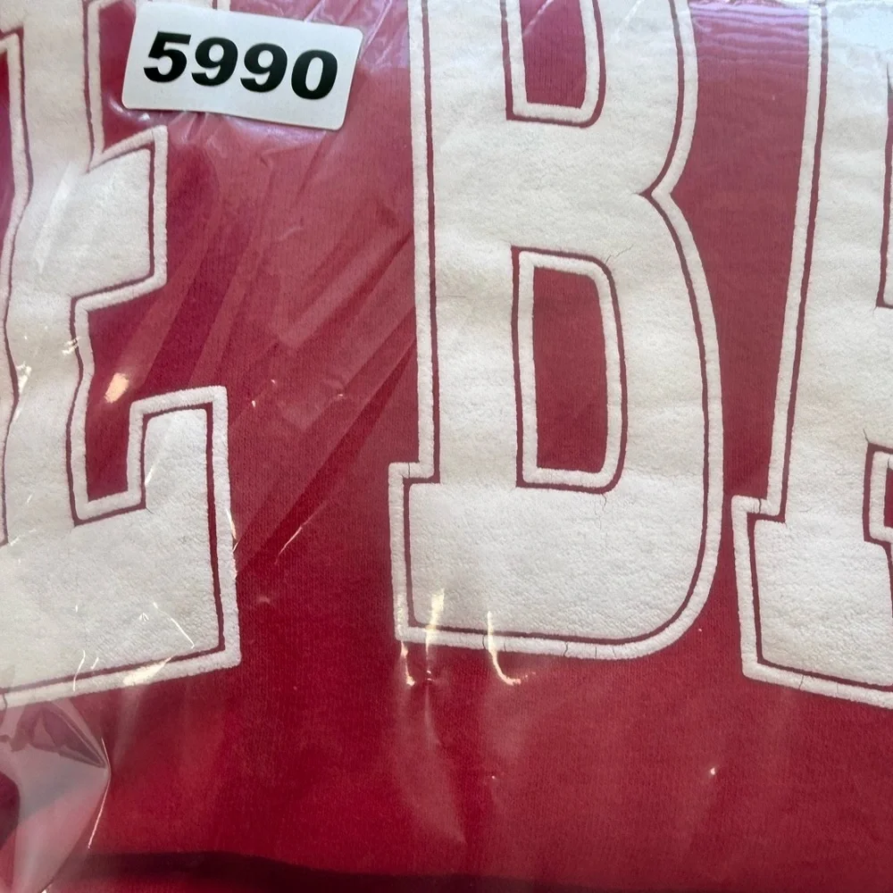 The Bar Varsity Sweatshirt in Ruby Red, L - Picture 10 of 10